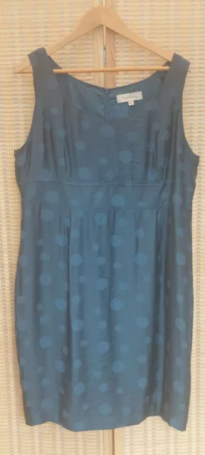 Fabulous PEPPERBERRY Blue Polka-dot Sleeveless Dress Size 18 C (Curvy) VGC