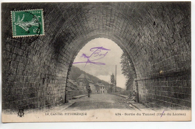 LE LIORAN - Cantal - CPA 15 - Sortie du tunnel
