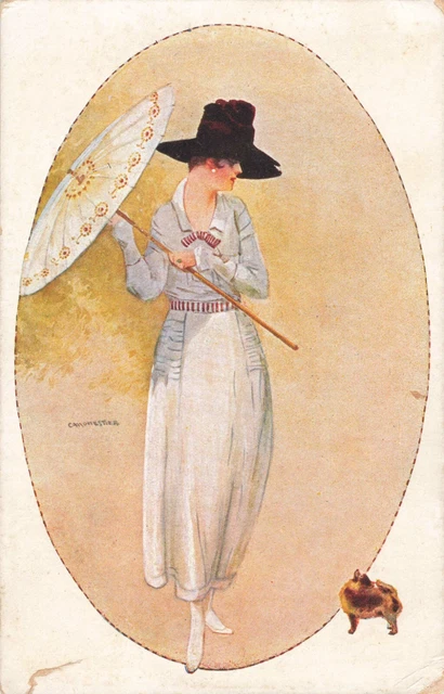 Ancienne Carte Postale Fantaisie - Femme Par C. Monestier - Paris 75, Années 1900