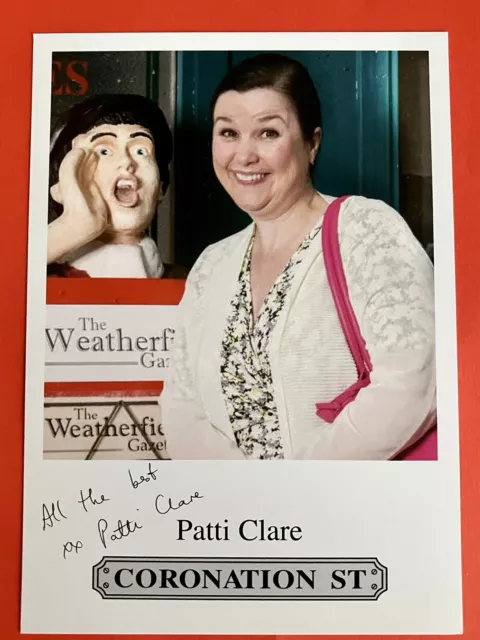 PATTI CLARE as Mary Taylor - Coronation Street Pre-Signed Cast Card NEW