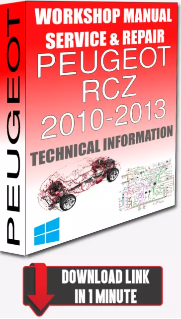 Service Workshop Manual & Repair PEUGEOT RCZ 2010-2013 +WIRING |