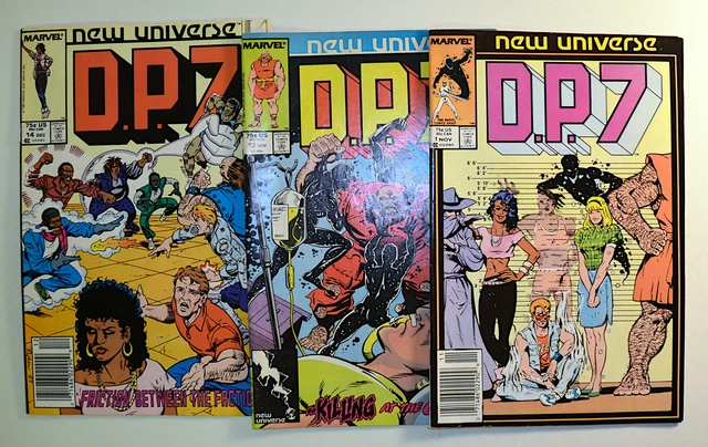 DP7 Lot of 3 #1,13,14 Marvel Comics (1986) VF+ 1st Print Comic Books