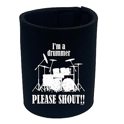 Im A Drummer Please Shout batteria musicale divertente stubbie novità regalo stubby