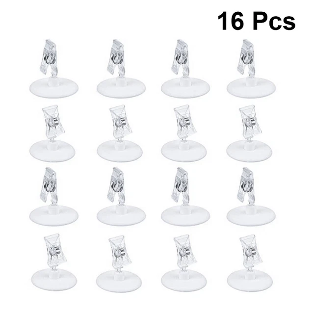 16 Pcs Kleiderständer Schilder Clips Drahtregal-Etikettenhalter