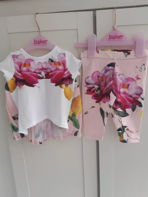 Ted Baker Baby Girl Top & Leggings Outfit Set - 0-3 months.  Stunning!