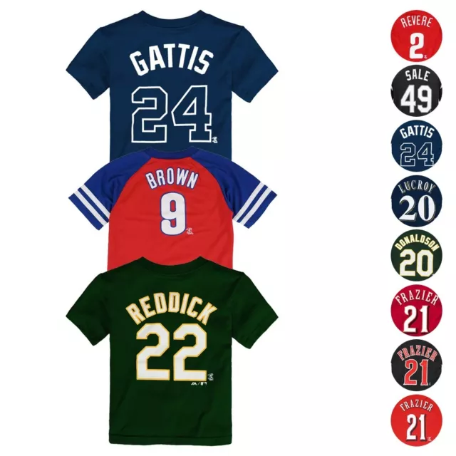 MLB Player Name & Number Jersey T-Shirt Collection Infant Toddler (12 Months-4T)