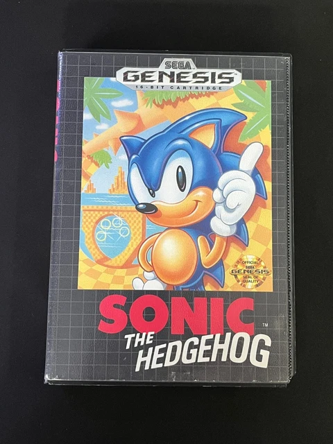 SONIC THE HEDGEHOG (Sega Genesis, 1991) IN BOX + POSTERS (No Manuals