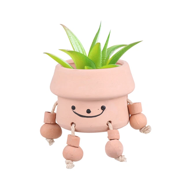 Terrakotta Pot Pflanzer kleiner Ton Blumentöpfe Keramikbecken Bonsai -Behälter f