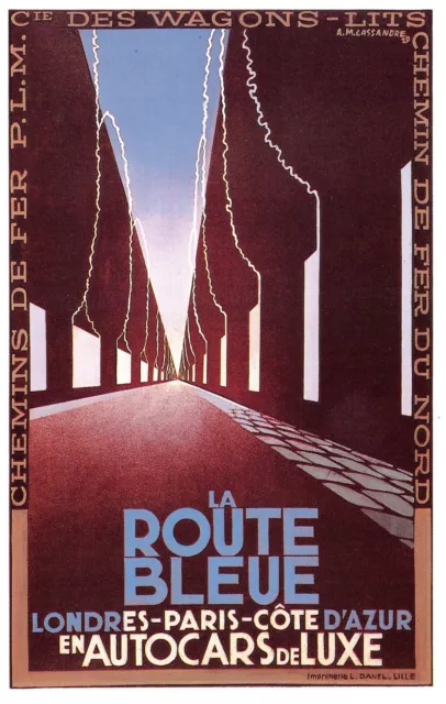 R262999 La Route Bleue. Londres. Paris. Cote D Azur en Autocars de Luxe. A. M. C