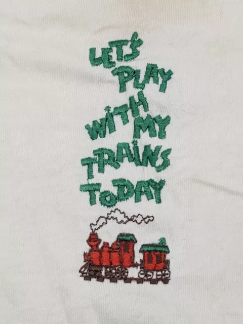 Toddle Time JC PENNY'S Boys 3T T-Shirt Embroidered Train Graphic VINTAGE