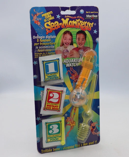 The Amazing Live Sea-Monkeys Aquarium Watch   Ultra Rare Vintage 1991 Macdue