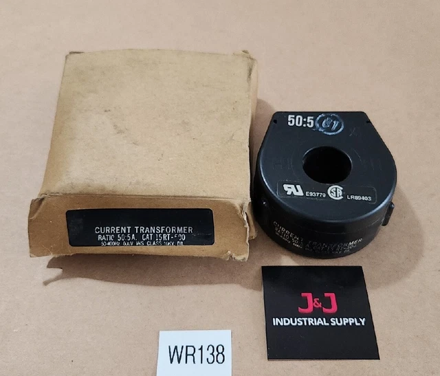 *NEW* Current Transformer Cat 15RT-500 Ratio 50:5 A 600V 50-400Hz + Warranty!