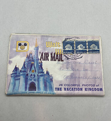 Walt Disney World 26 Photos “The Vacation Kingdom” Fold Out Postcard Posted