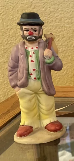 Emmett Kelly, Jr. Porcelain "Hobo" Clown Figurine by Flambro