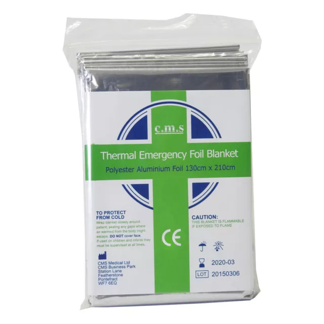 CMS Medical First Aid Space Camp Foil Emergency Survival Rescue Thermal Blanket
