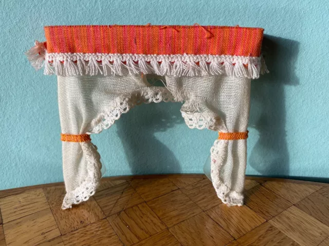 Gardine Vorhang Lundby    Puppenstube Puppenhaus 1:18 dollhouse curtain