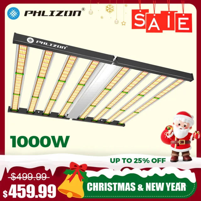 Phlizon PRO 1000W LED Grow Light Full Spectrum for Commercial Indoor Grow CO2