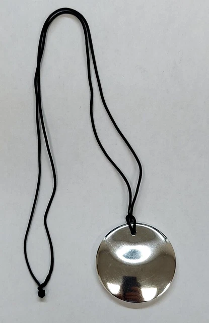 18mm Incisibile Disco Ciondolo Argento Sterling 925 18mm Incisibile Disco Ciondolo Argento Sterling 925