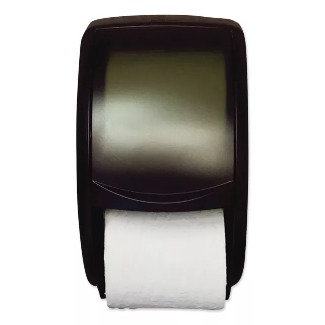 Tork Twin Standard Roll Toilet Paper Dispenser, Plastic, 7.5 x 7 x 12.75, Smoke