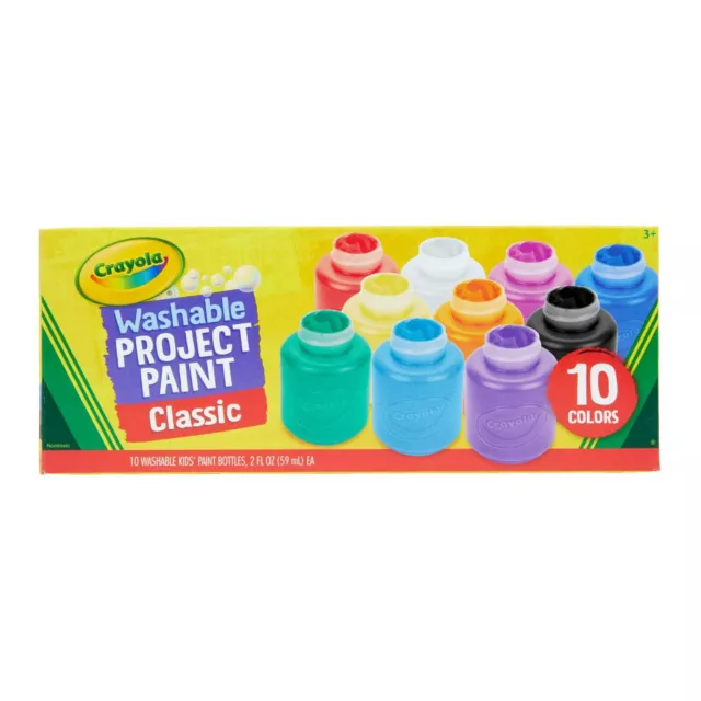 Crayola Washable Kids' Paint, Nontoxic, 18 Colors