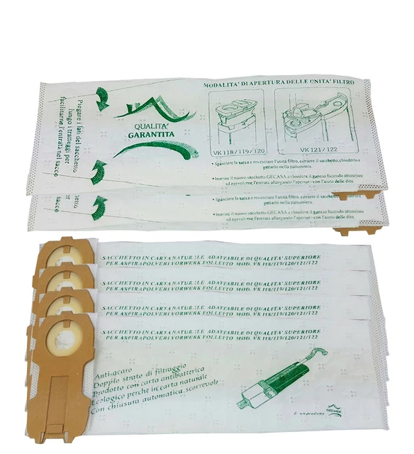 8 SACCHI SACCHETTI CARTA ADATTABILE ASPIRAPOLVERE FOLLETTO - Foto 7