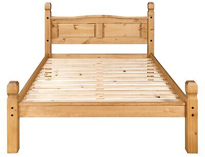 Corona Double Bed 4ft6 Low Foot End Mexican Solid Pine Frame Bedroom Furniture 3
