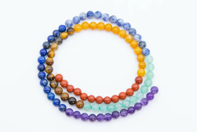 Natural 7 Chakra Beads Grade AAA Round Gemstone Loose Beads 4-5/6/8-9/10/11-12MM