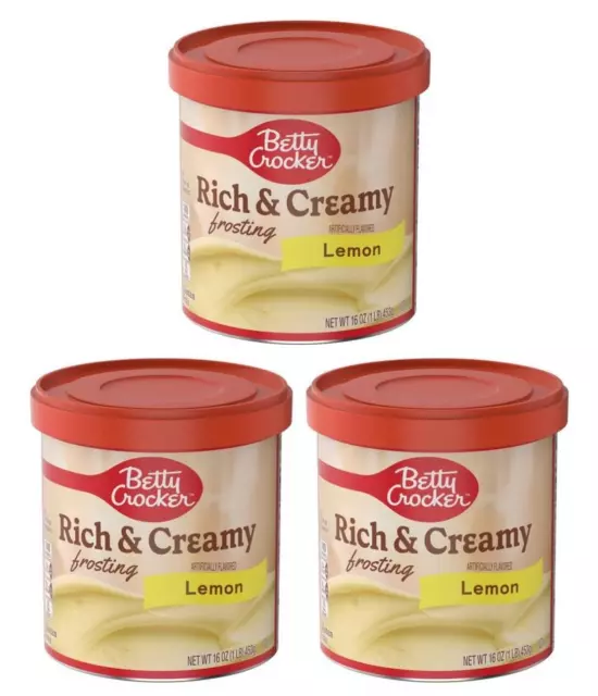 Betty Crocker Rich & Creamy Lemon Frosting 453g (Pack of 3)