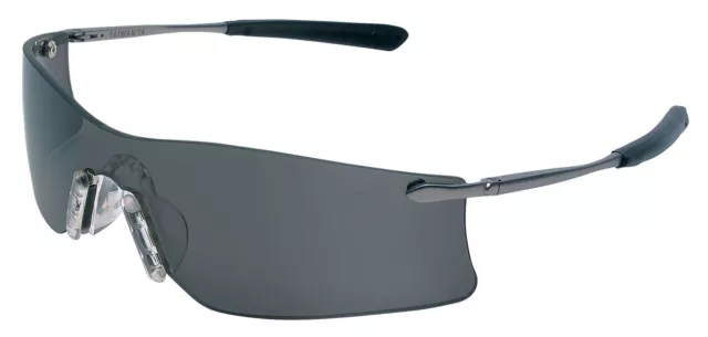 Crews Rimless Safety Glasses Rubicon Gray Anti-Fog Lens New