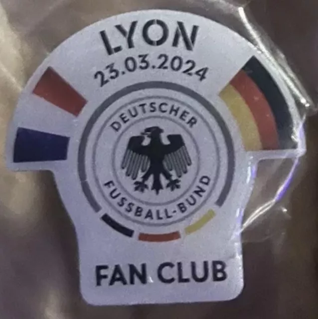 DFB Fan-Club-Pin / Matchpin / Frankreich - Deutschland in Lyon 23.03.24