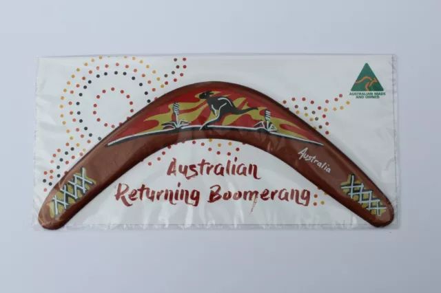 Australian Made Carded Timber Throwing Boomerang 12"-29cm "Sunset" Gift