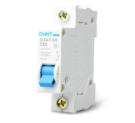 1 Pole Miniature Circuit Breaker DZ47-60 C20 AC230/400V 1P 20A Rated Current 1 Pole Miniature Circuit Breaker DZ47-60 C20 AC230/400V 1P 20A Rated Current