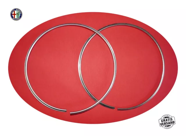 2X Scheinwerfer Ring Schmal Für Plexiglas Alfa Romeo 105/115 Spider 66-93 Satz