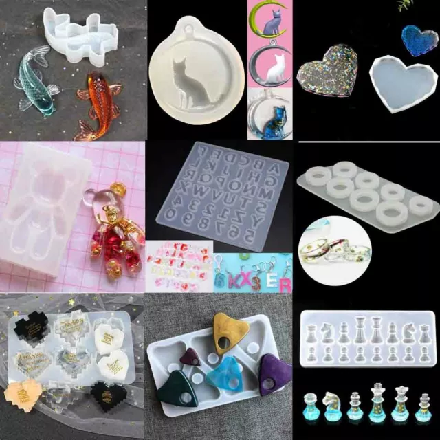 Resin Casting Molds Silicone DIY Mold Jewelry Pendant Mould Making Craft Tool 3D