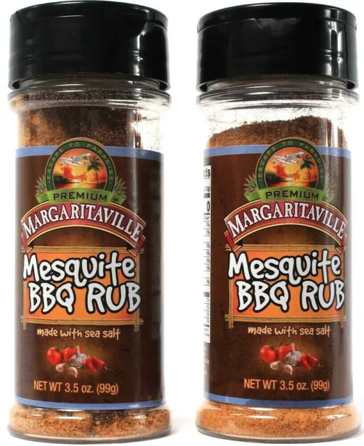 2 Count Margaritaville Mesquite BBQ Rub Sea Salt Spice Blend 4.9 oz BB 2-29-24