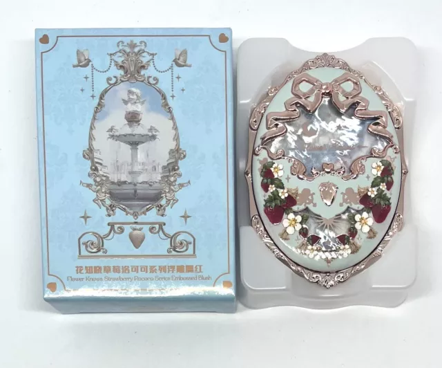 Flower Knows Strawberry Rococo Series Embossed Blush - 02 PURE RHYME