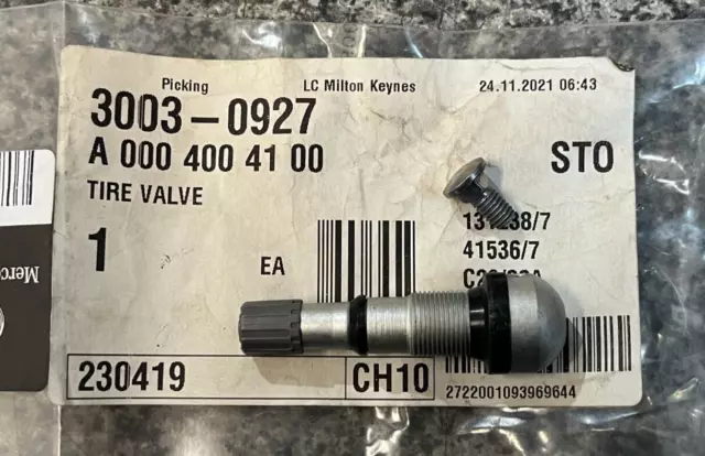 Mercedes-Benz Sprinter Mk3 Vs30 907 910 Tyre Valve Kit A0004004100..2020..On..