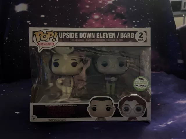 Funko Pop UPSIDE DOWN ELEVEN / BARB 2 PACK ECCC Convention Excl