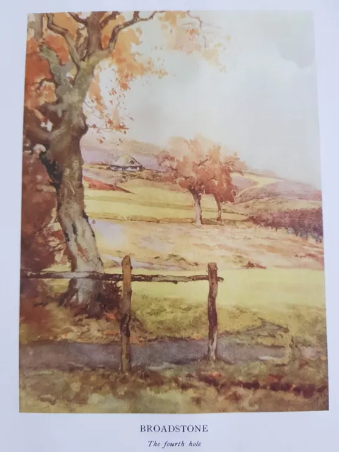 Golf Course BROADSTONE Dorset Facsimile Print Of Original 1910 Painting