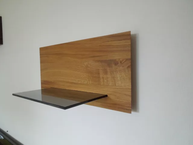 Estante de vidrio tablero de pared roble tablero de madera maciza estante tablero de vidrio NUEVO también a medida