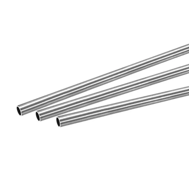 Rond Tube 7mm Dia Externe 0.8mm Épaisseur 250mm Longueur 3 Pcs