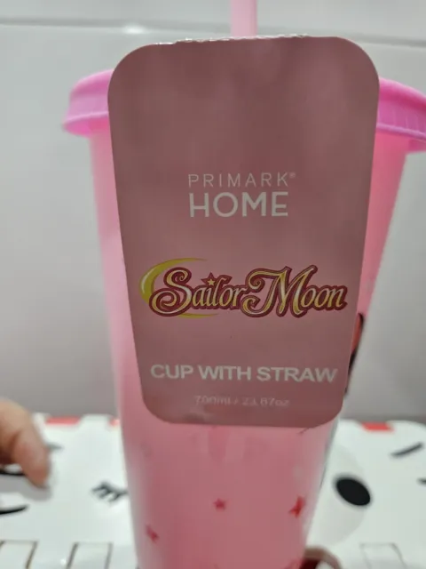 Sailormoon Cup mit Strohhalm (Primark) Brandneu 3