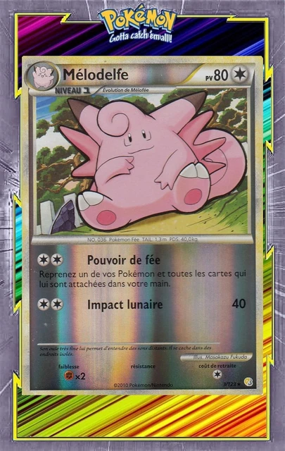 Mélodelfe Reverse -HS01:HeartGold SoulSilver-3/123-Carte Pokemon Française