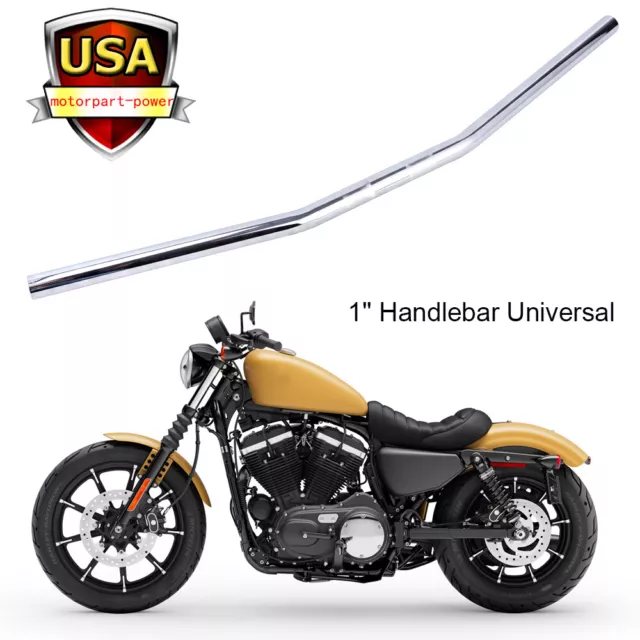 Vivid 1" 25mm Motorcycle Handlebars Drag Bars For Harley Chopper Bobber Kawasaki