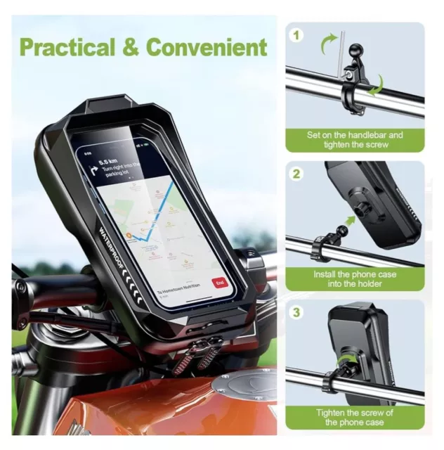 Porta telefono impermeabile da moto -Accessories Quik Hold & Release