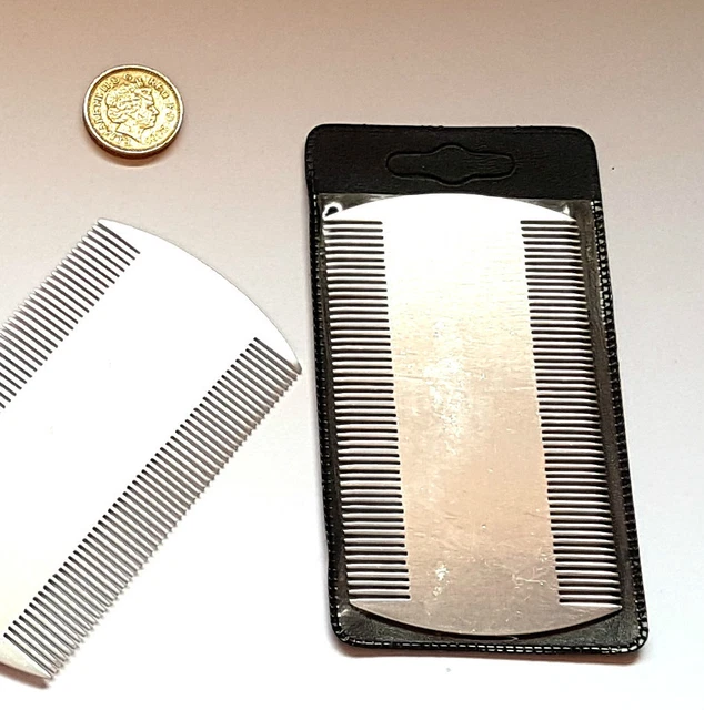 Nit Comb Metal Large 4" Double Sided Head Lice Metal Hair Nit Comb Headlice Nits 5