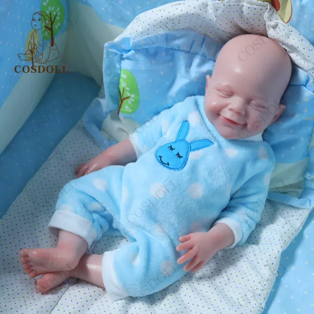 COSDOLL 18.5" Reborn Baby Doll Full Body Silicone Boy Doll with Drink-Wet System