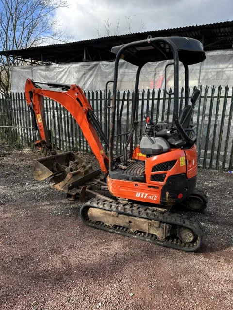 Kubota U17-3 1.75 Ton Mini Digger Zero swing Expanding tracks