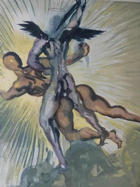 Salvador Dali - Die Hölle, Original woodcut, 1962