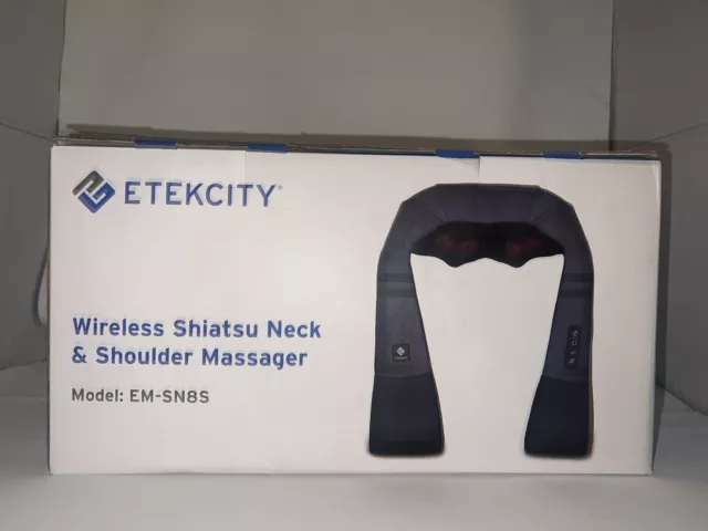 Etekcity EM-SN8S Black Wireless Shiatsu Neck & Shoulder Massager Used